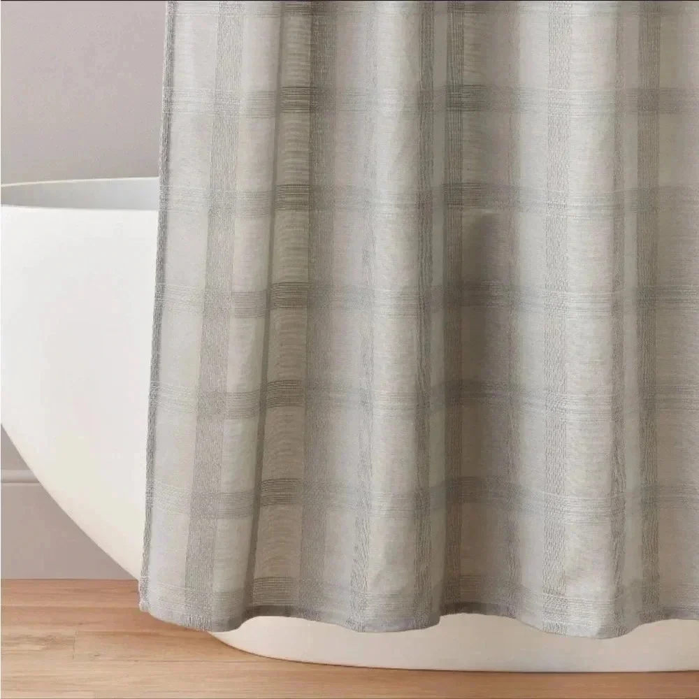 NWT Washed Square Shower Curtain Gray - Hearth & Hand with Magnolia‎